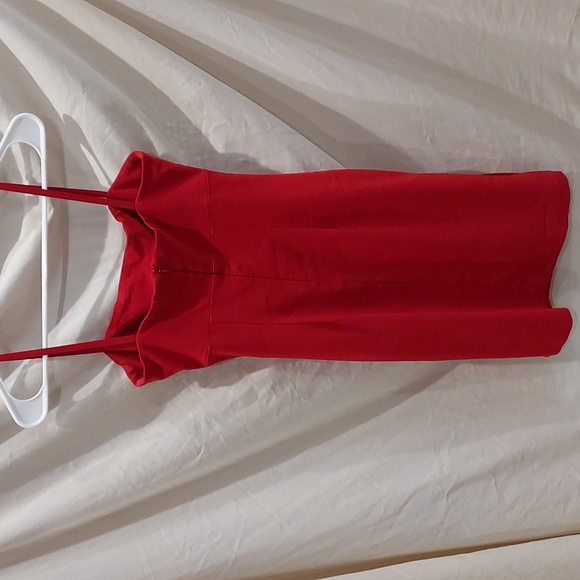 3B Made in America Little Scarlett Red Sheath Dress with Straps Size 3 - Picture 4 of 9
